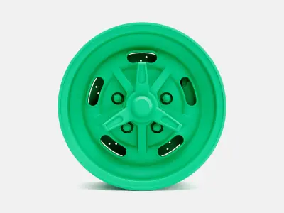 15x7 Kidney Bean Wheel and Brake 3D print model