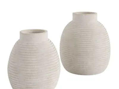 Whitewashed Terracotta Vase SE 3D model