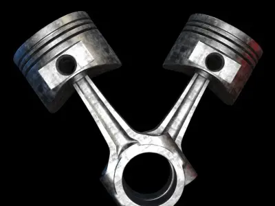 Engine piston 3D model