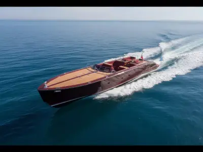 Vintage Wooden Hydroplane Racing Boat 3D model 3D model