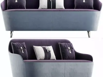 Nuvola Sofa de Reflex Low-poly 3D model