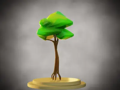 Low-Poly Forest-vol1 Free low-poly 3D model