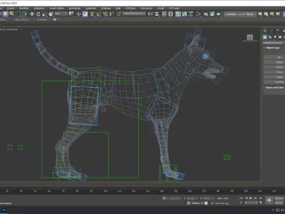 Coyote dog Low-poly 3D model