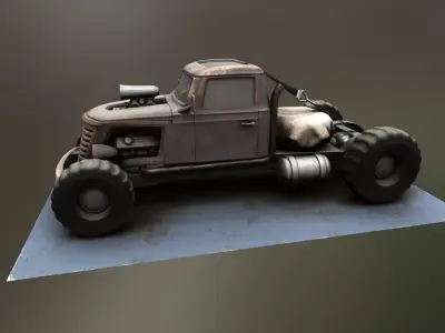 Tow Truck Big Brat Low-poly 3D model