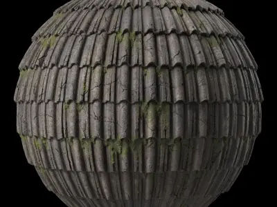 Roof Tile Materials 112- Concrete Roofing - Sbsar Seamless Pbr Texture