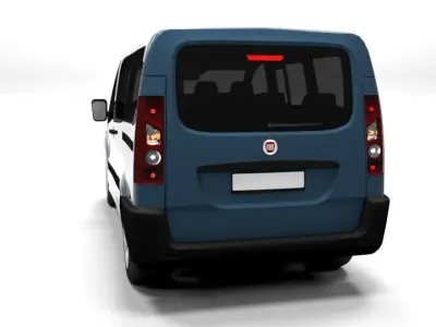 FIAT SCUDO 2008 LOWPOLY Low-poly 3D model