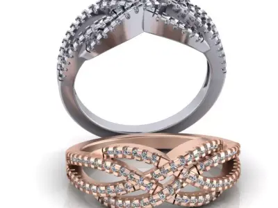 free micro setting jewelry ring  Free 3D print model