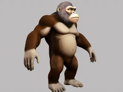 Gorilla Low-poly 3D model