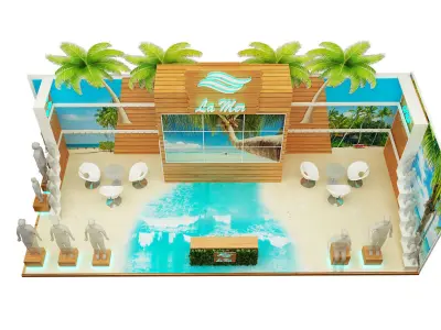 Booth Exhibition Stand a221a 3D model