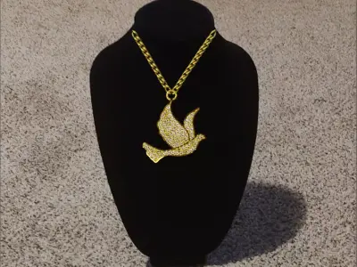 Diamond Bird Pendant 3D Model 3D print model