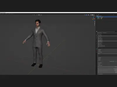 Businessman - Modular - Rigged - Animated Low-poly 3D model