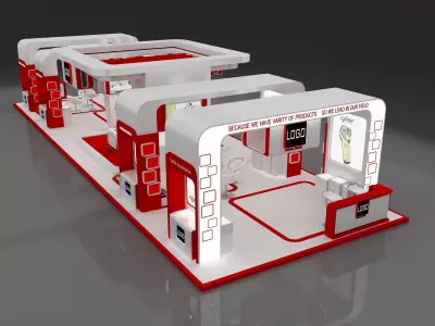 Booth Exhibition Stand a275b 3D model