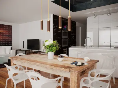 Pendant light Leather ceiling SKU 5213 Free 3D model