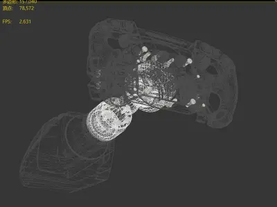 Steering wheel racing simulation 3D model