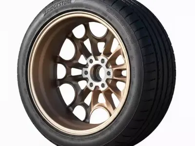 Alfa Romeo 33 Stradale Wheel Printable Model 3D print model