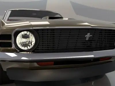 Mustang 1970 Low Poly 3D model