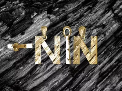 N Letter Alphabet Wooden Texture Pendant 3D Print Model 3D print model