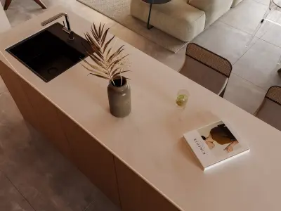Modern living room dining room interior scenes 583 3D model
