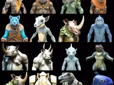 ZooMorphs Fantasy Creature Collection 3D print model