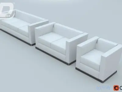 Harper seater set 3D model