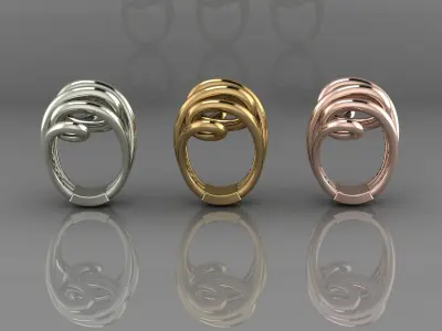 De Grisogono vortice ring 3D print model