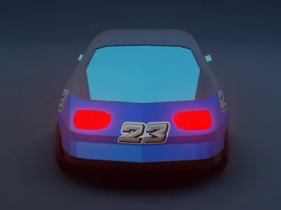 LOW POLY RACE CAR  Low-poly 3D model