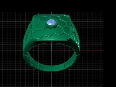 Print Ready STL 3DM  Gents Rings Diamond Men Ring  3D print model shop