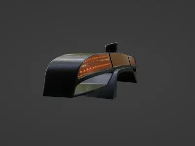 safety car only alarm lights 3D model