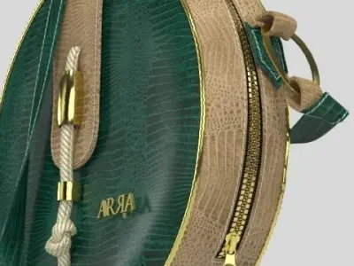 Cute round bag 3D model