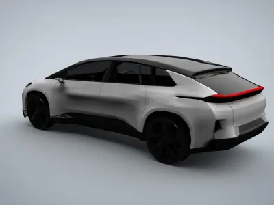 Faraday Future FF 91 Low-poly 3D model