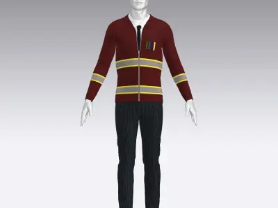 Engineer Uniform Low-poly 3D model