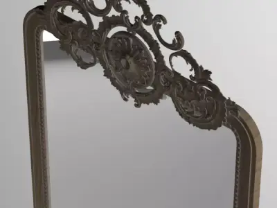 Decorated Mirror Vical Zermat 90x166cm  3D model