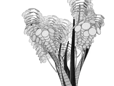 Cartoon tree S2Bv2 Low-poly 3D model