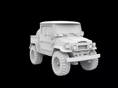 Toyota Offroad Truck 3D Print Model 3D print model
