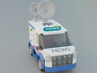 Lego news car 3D model