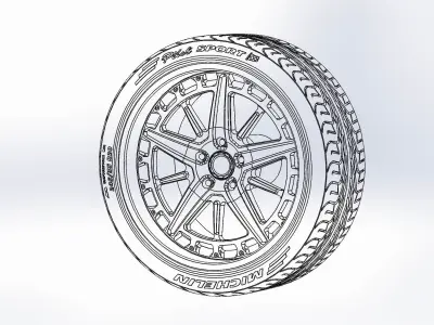 Wheels Schott Fulcrum PT 20inch for your scale model 3D print model