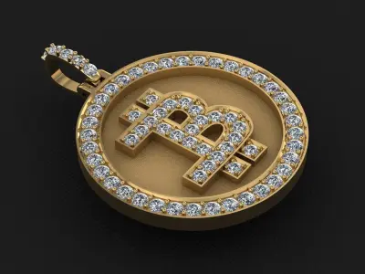  Bitcoin Pendant  3D print model
