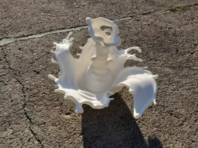  Splash Vase - 3D Printable Decorative Model 3D print model