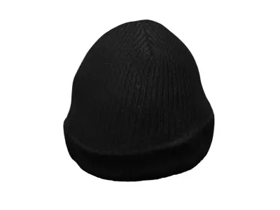 Black Beanie Low-poly 3D model