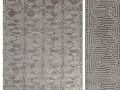 RugCarpet set 27- Geometric Wool Rug - 7k 3D model
