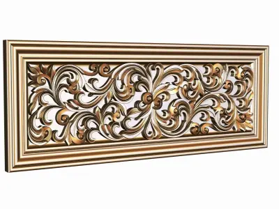 Carved decor model for cnc 14 3D model