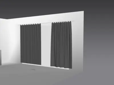 Marvelous Designer and 3DS Max Curtains02 Bigger 3D model
