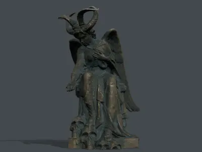 woman Statue  Low-poly 3D model
