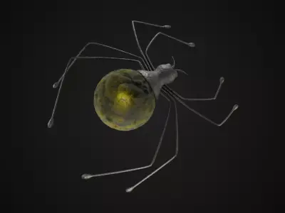 Yellow Glass Sconce Low-poly 3D model