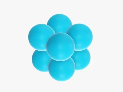  Wrapped Christmas gifts 05 with balloons 3D model