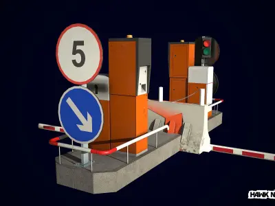 Parking Collection Low-poly 3D model