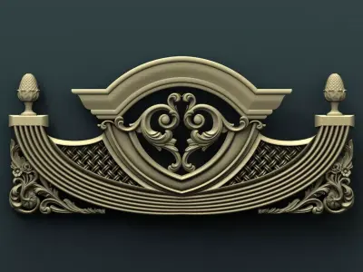 Classic Carved Bed  12 3D print model