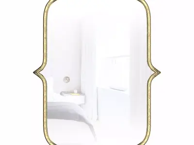Portishead Metal Glam Accent Mirror 3D model