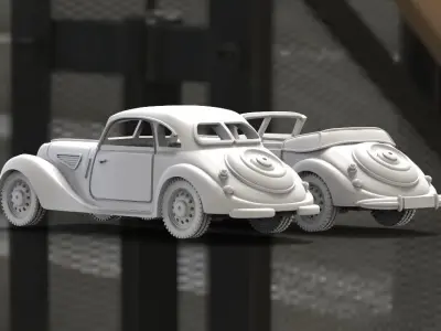 car retro 3D print model