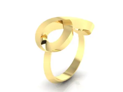 Ring M46 The luxury female ring wedding 3D print model